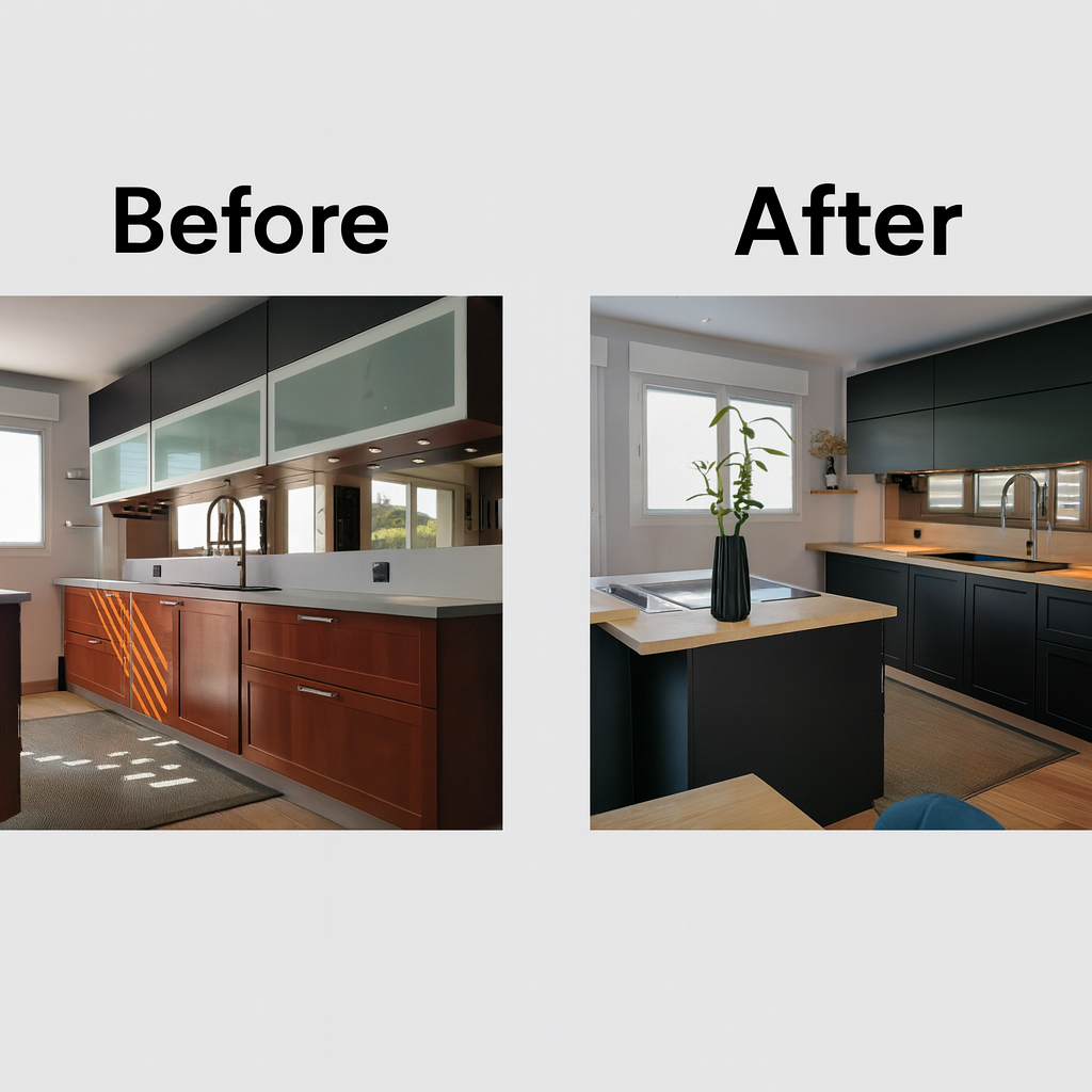 Kitchen Resurfacing Before and After